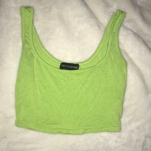 Neon green tank top
